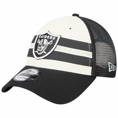 Las Vegas Raiders New Era Team Stripe Trucker 9FORTY Snapback Hat