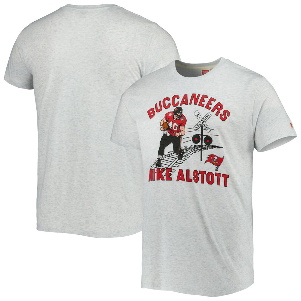Tampa Bay Buccaneers  Mike Alstott  Homage Unisex Caricature Retired Player Tri-Blend T-Shirt
