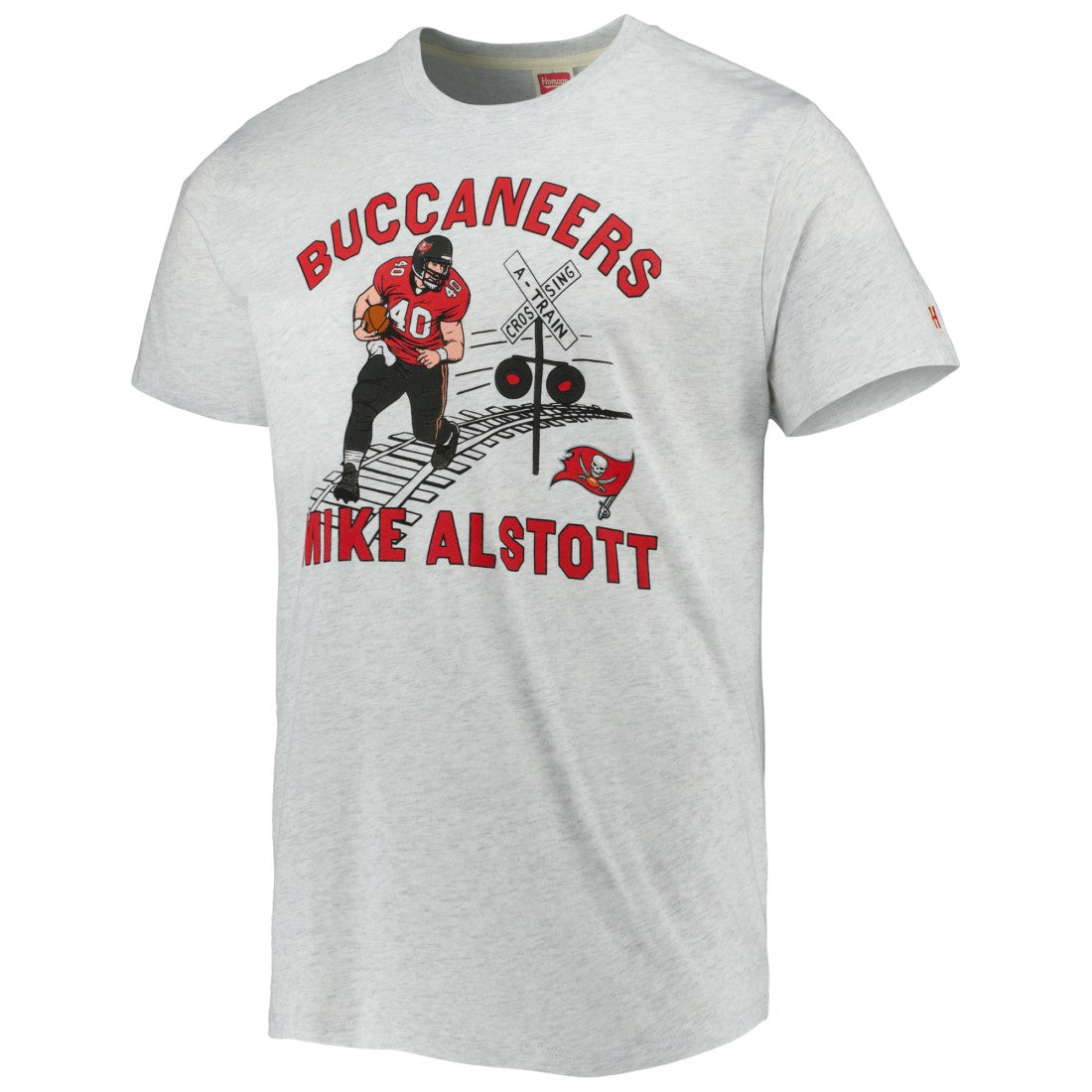Tampa Bay Buccaneers  Mike Alstott  Homage Unisex Caricature Retired Player Tri-Blend T-Shirt