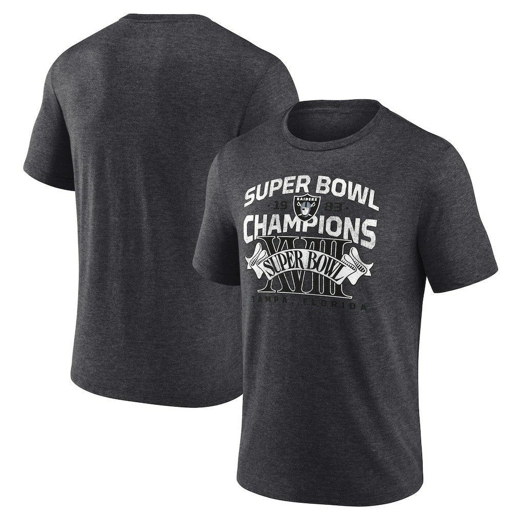 Las Vegas Raiders Champion Hometown Old-Fashioned Super Bowl XVIII s Tri-Blend T-Shirt
