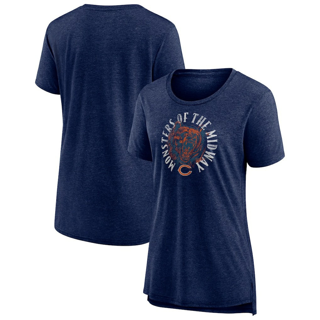 Chicago Bears  Women's Hometown First Down Tri-Blend T-Shirt
