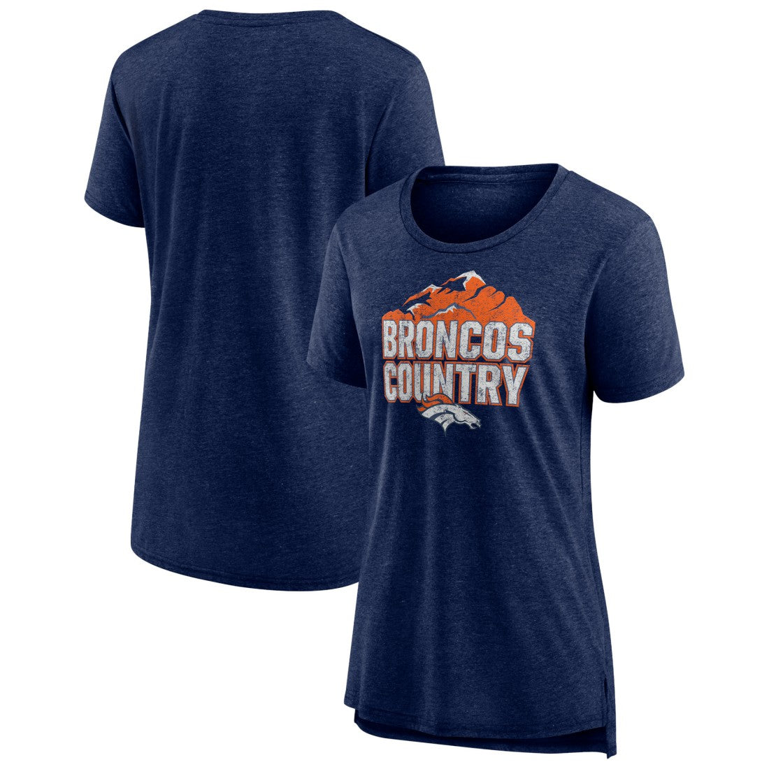 Denver Broncos  Women's Hometown First Down Tri-Blend T-Shirt