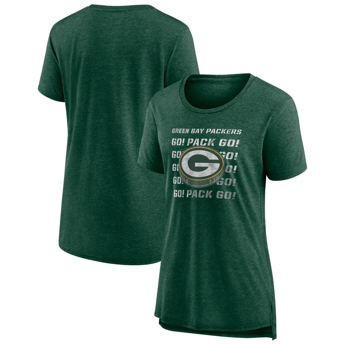 Green Bay Packers  Women's Hometown First Down Tri-Blend T-Shirt