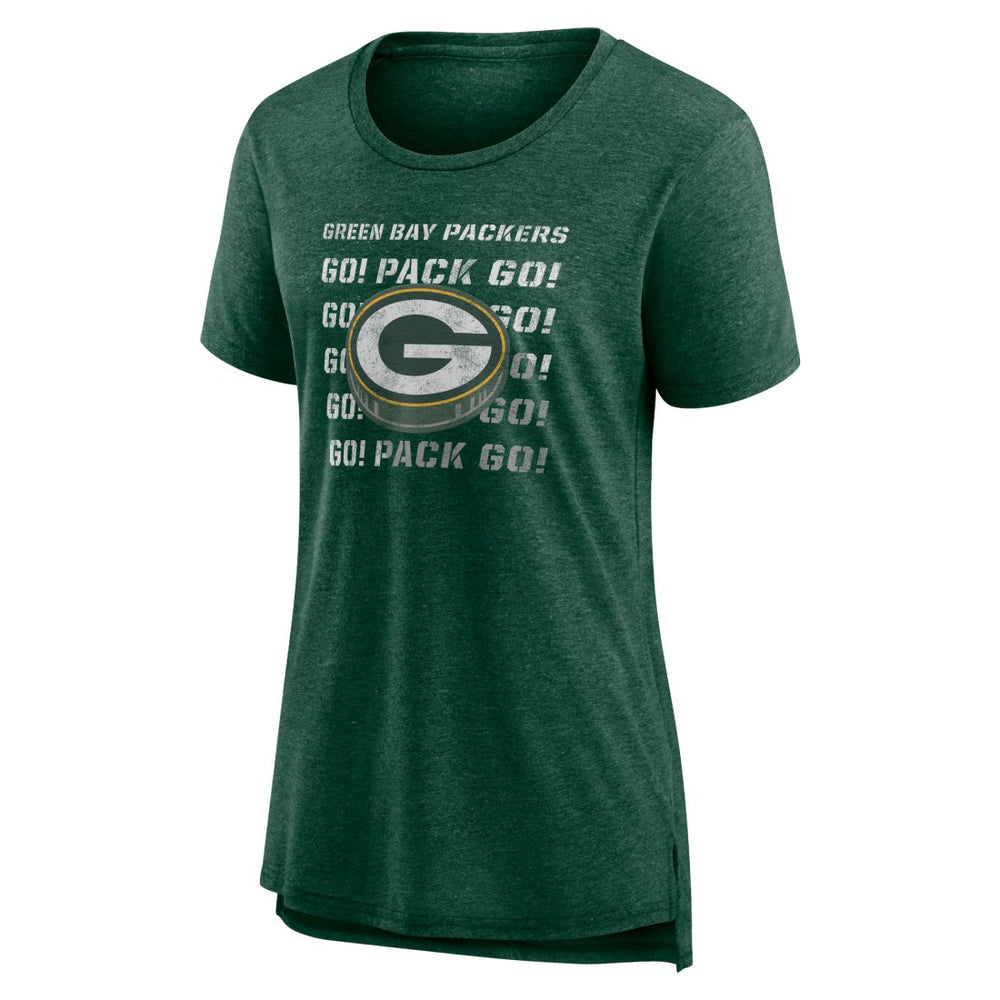Green Bay Packers  Women's Hometown First Down Tri-Blend T-Shirt