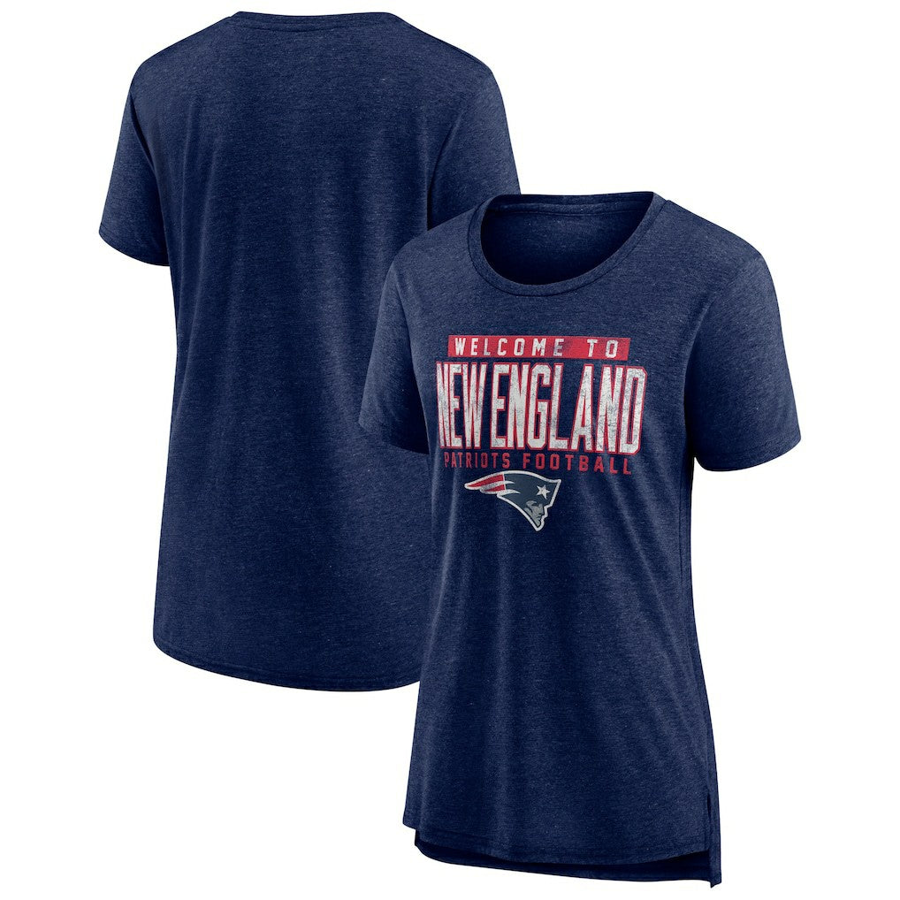 New England Patriots  Women's Hometown First Down Tri-Blend T-Shirt