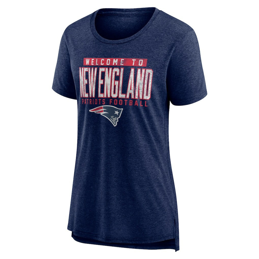 New England Patriots  Women's Hometown First Down Tri-Blend T-Shirt