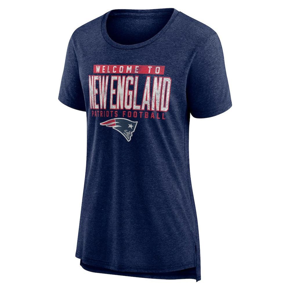 New England Patriots  Women's Hometown First Down Tri-Blend T-Shirt