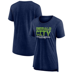 Seattle Seahawks  Women's Hometown First Down Tri-Blend T-Shirt
