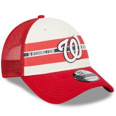 Washington Nationals New Era Team Stripe Trucker 9FORTY Snapback Hat | MLB US