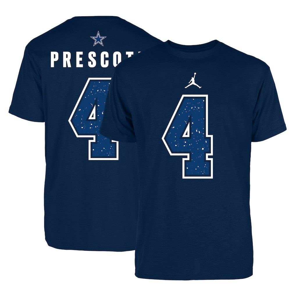 Dallas Cowboys  Dak Prescott  Jordan Brand Name & Number T-Shirt