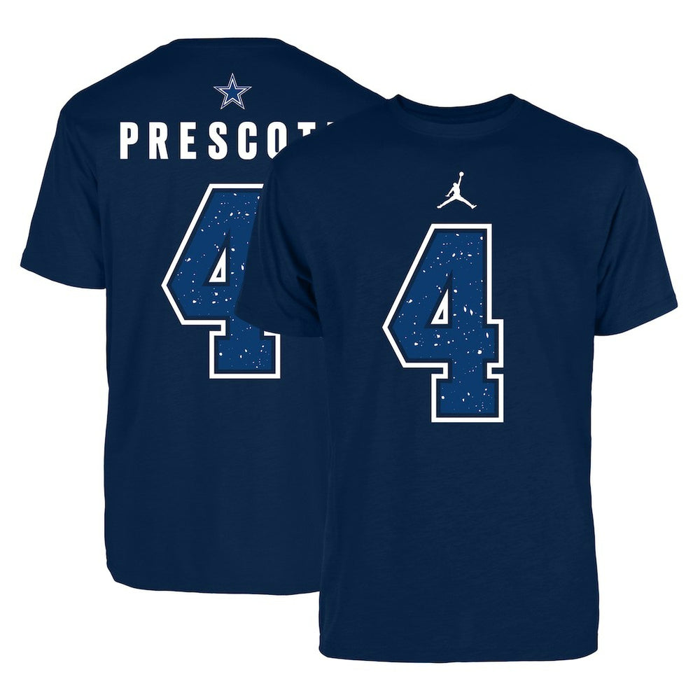 Dallas Cowboys  Dak Prescott  Jordan Brand Name & Number T-Shirt