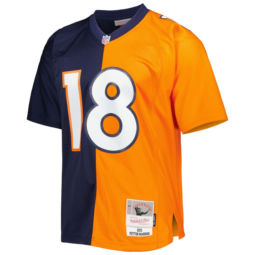 Denver Broncos Mitchell & Ness Peyton Manning  2015 Split Legacy Replica Jersey