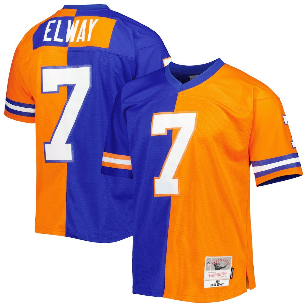 Denver Broncos Mitchell & Ness John Elway  1990 Split Legacy Replica Jersey