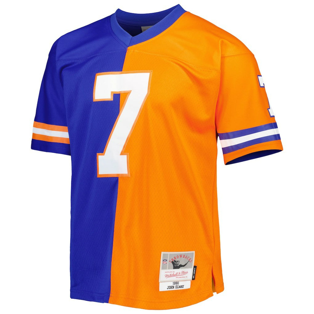 Denver Broncos Mitchell & Ness John Elway  1990 Split Legacy Replica Jersey