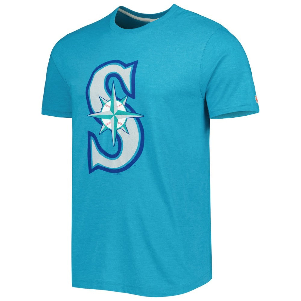 Seattle Mariners Homage Hand Drawn Logo Tri-Blend T-Shirt | MLB Discount