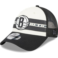 Brooklyn Nets Stripes 9FORTY Trucker Snapback Hat Outlet