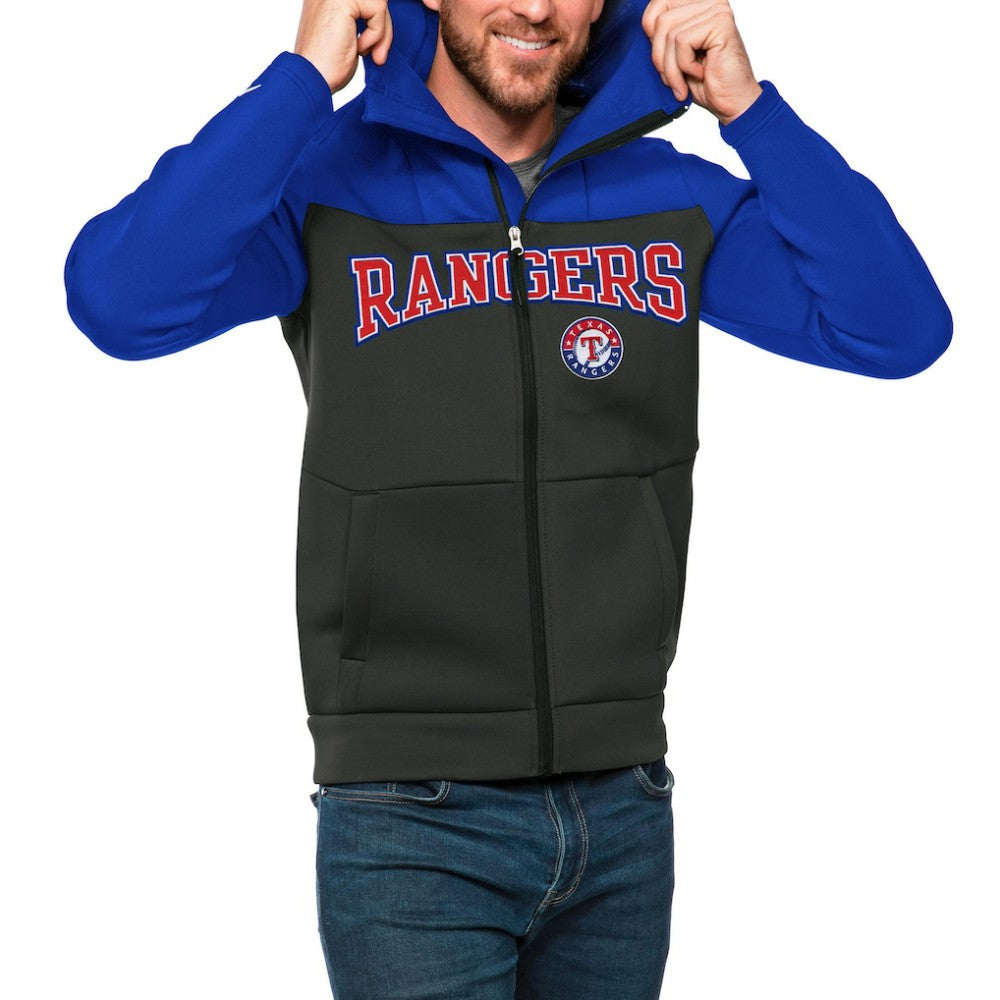 Texas Rangers Antigua Wordmark Protect Full-Zip Hoodie | MLB Near me
