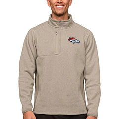 Denver Broncos  Antigua Course Quarter-Zip Pullover Top