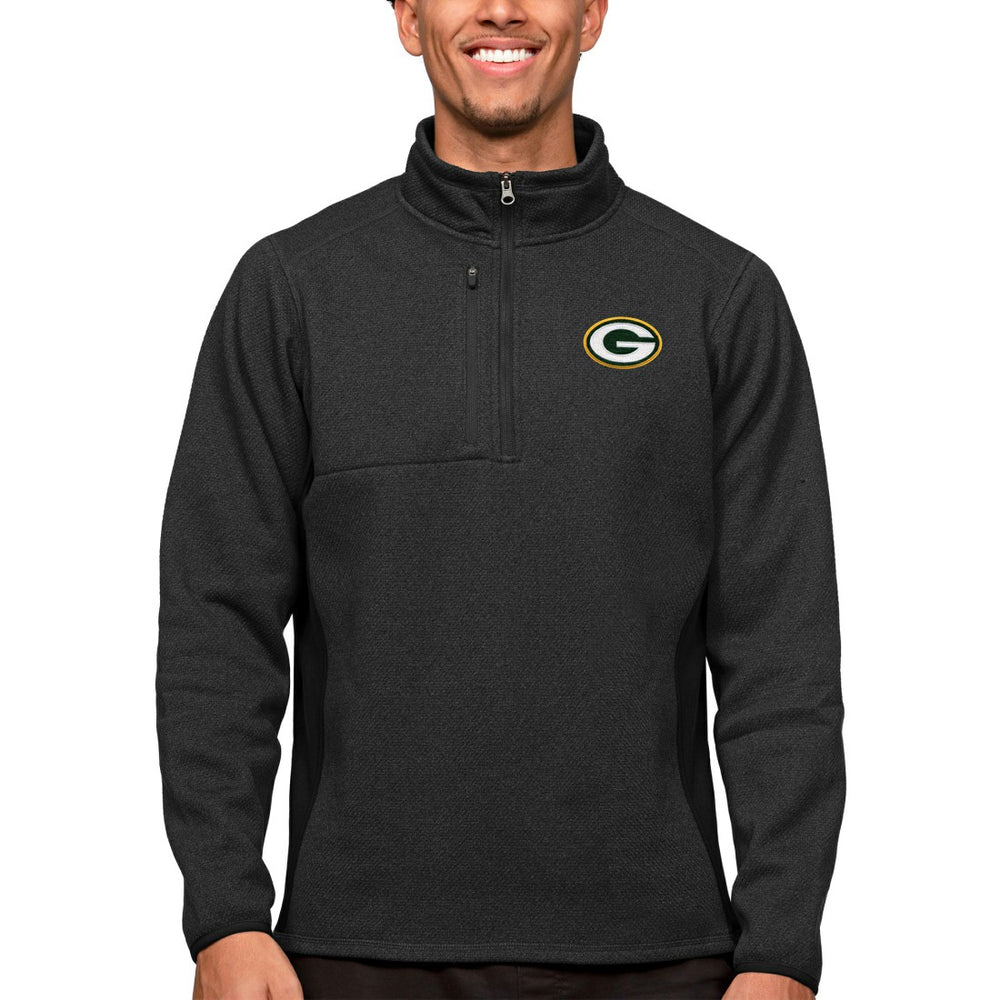 Green Bay Packers  Antigua Course Quarter-Zip Pullover Top