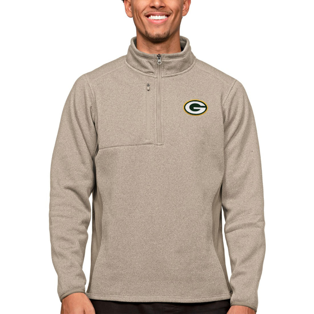 Green Bay Packers  Antigua Course Quarter-Zip Pullover Top