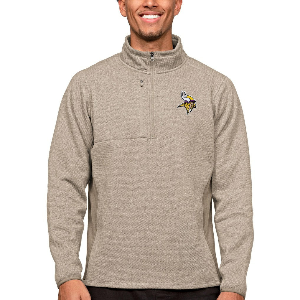 Minnesota Vikings  Antigua Course Quarter-Zip Pullover Top