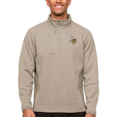 Minnesota Vikings  Antigua Course Quarter-Zip Pullover Top