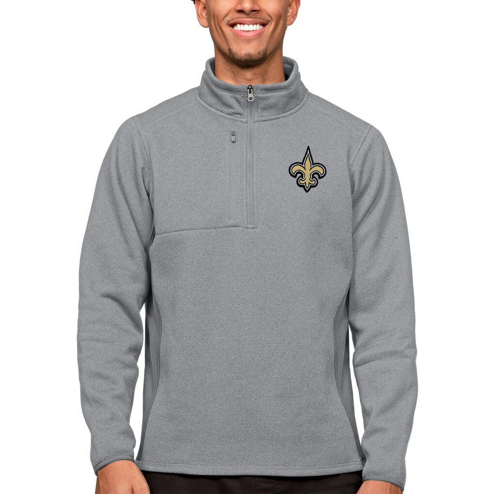 New Orleans Saints  Antigua Course Quarter-Zip Pullover Top