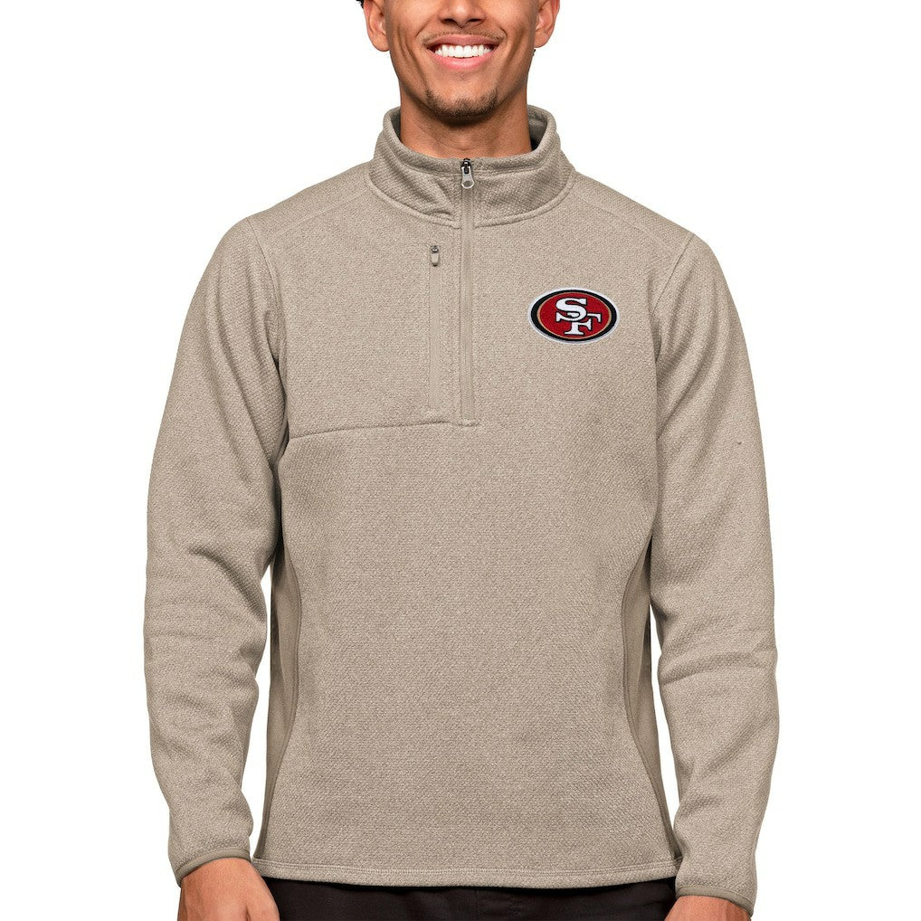 San Francisco 49ers  Antigua Course Quarter-Zip Pullover Top