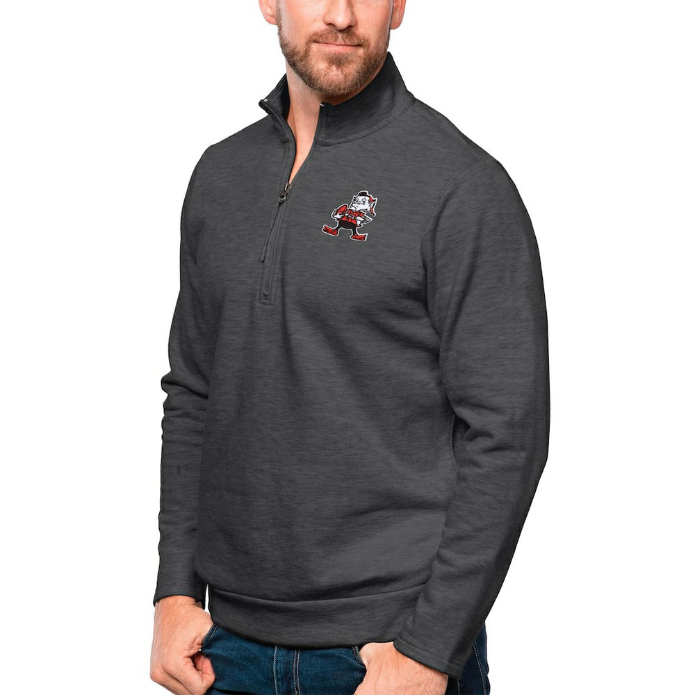 Cleveland Browns  Antigua Gambit Quarter-Zip Pullover Top