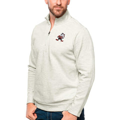 Cleveland Browns  Antigua Gambit Quarter-Zip Pullover Top
