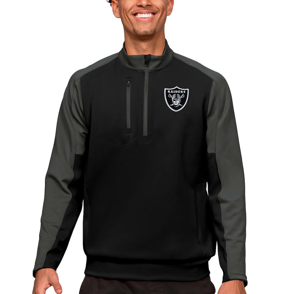 Las Vegas Raiders  Antigua Team Quarter-Zip Pullover Top
