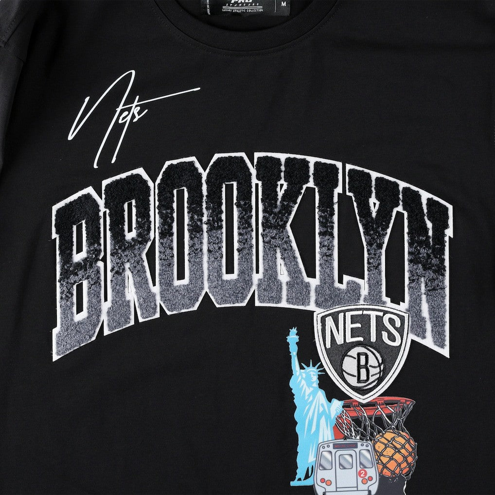 Brooklyn Nets Pro Standard Hometown Chenille T-Shirt On Sale