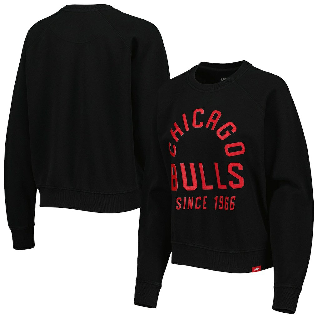 Chicago Bulls Sportiqe Women's Ashlyn Brava Raglan Pullover Sweatshirt Discount