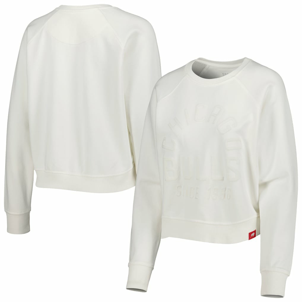 Chicago Bulls Sportiqe Women's Ashlyn Brava Raglan Pullover Sweatshirt sale On Sale