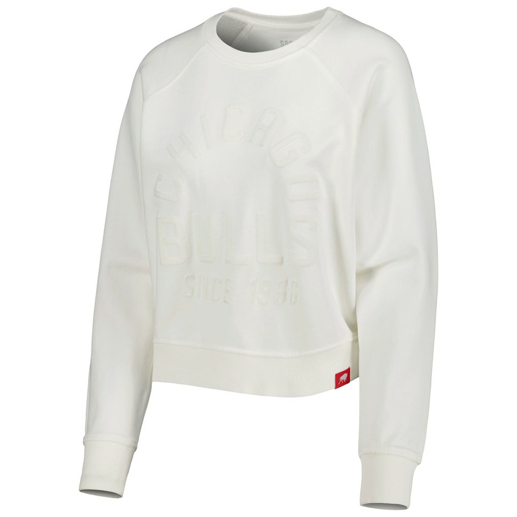Chicago Bulls Sportiqe Women's Ashlyn Brava Raglan Pullover Sweatshirt sale On Sale