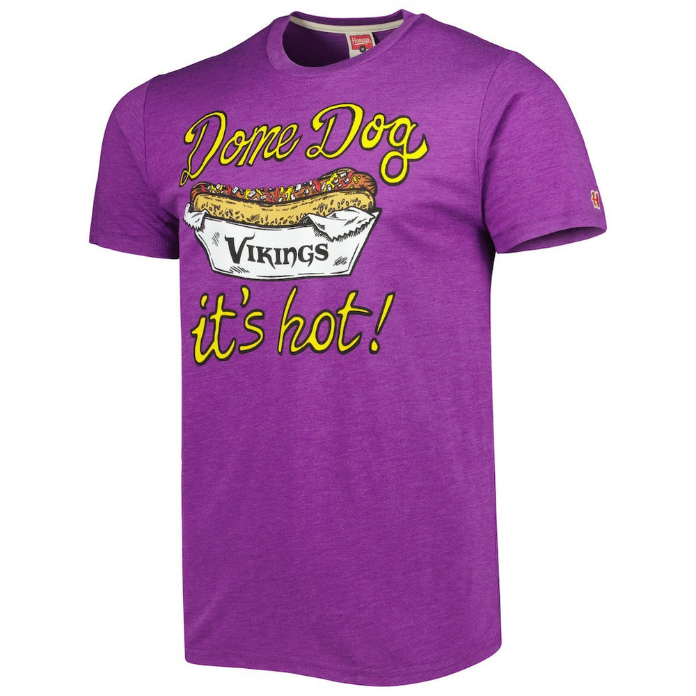 Minnesota Vikings  Homage Dome Dog Hyper Local Tri-Blend T-Shirt