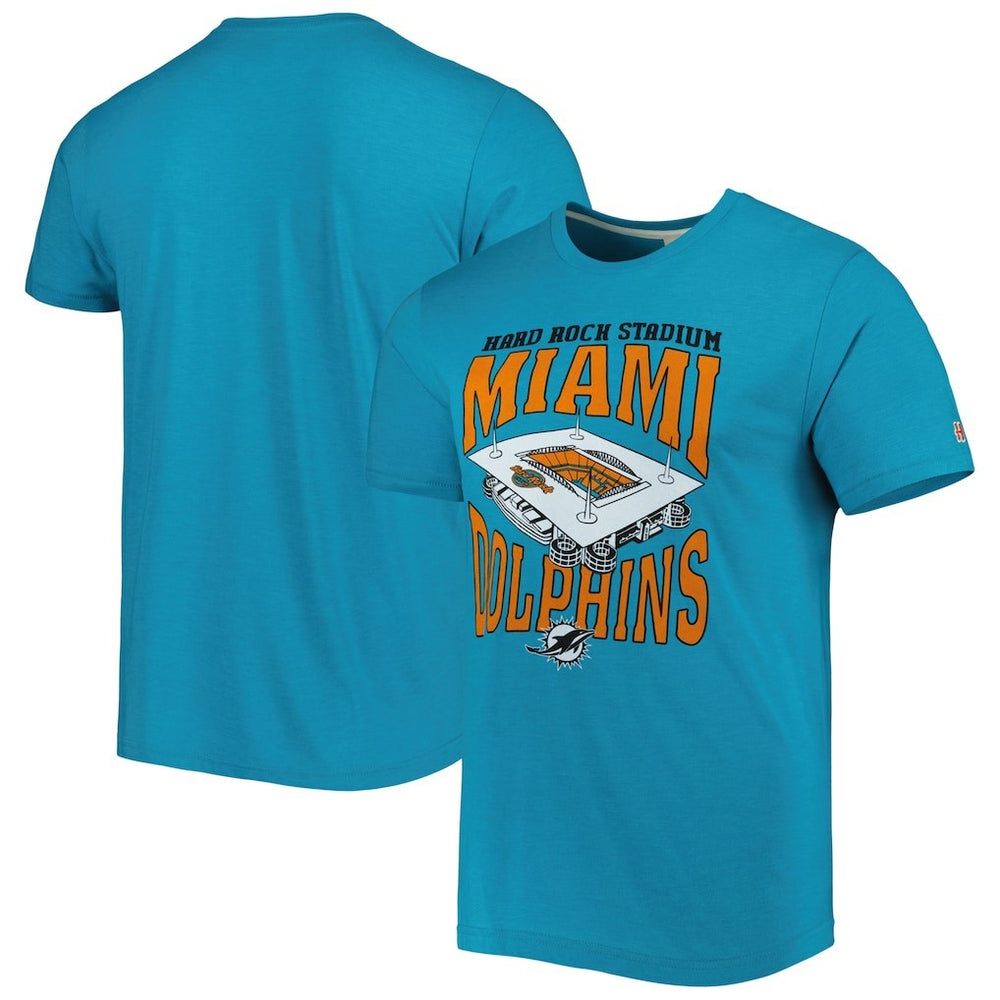 Miami Dolphins  Homage Stadium Tri-Blend T-Shirt