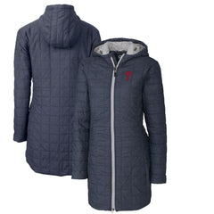 Philadelphia Phillies Cutter & Buck Women's Rainier Primaloft Eco Full-Zip Hoodie Long Coat | MLB Outlet