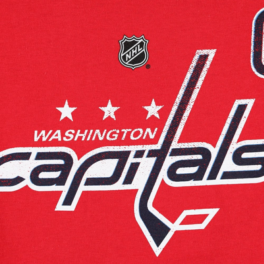 Washington Capitals Profile Women's Plus Size Distressed Printed Name & Number Long Sleeve T-Shirt Discount
