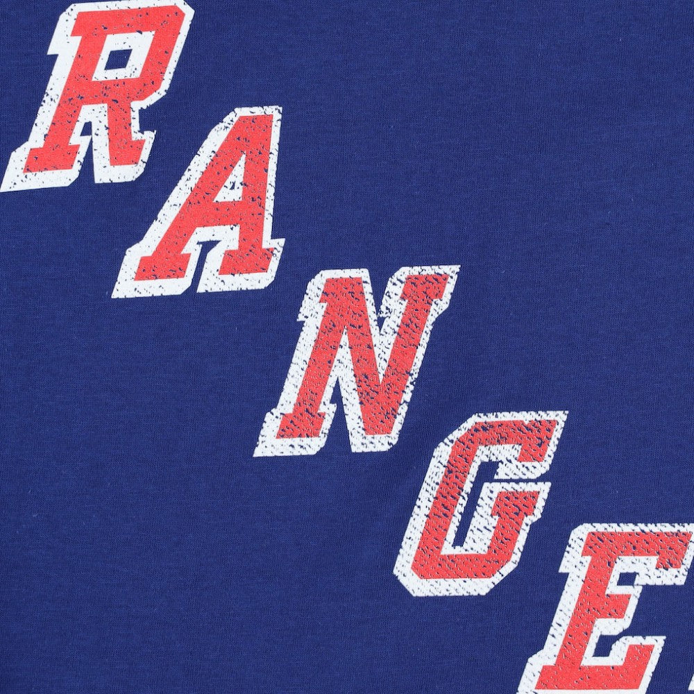 New York Rangers Profile Women's Plus Size Distressed Printed Name & Number Long Sleeve T-Shirt On Sale