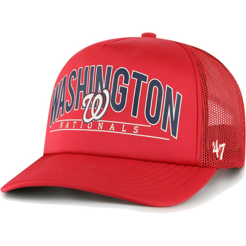 Washington Nationals '47 Backhaul Foam Trucker Snapback Hat | MLB Sale