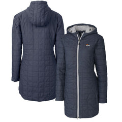 Denver Broncos  Cutter & Buck Women's Rainier Primaloft Eco Hooded Long Lightweight Coat