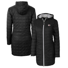 Kansas City Chiefs  Cutter & Buck Women's Rainier Primaloft Eco Hooded Long Lightweight Coat