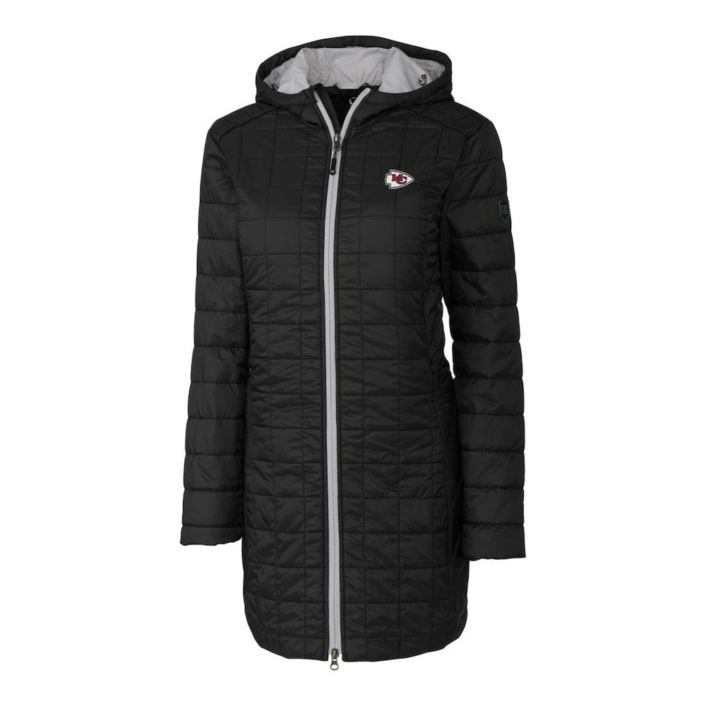 Kansas City Chiefs  Cutter & Buck Women's Rainier Primaloft Eco Hooded Long Lightweight Coat