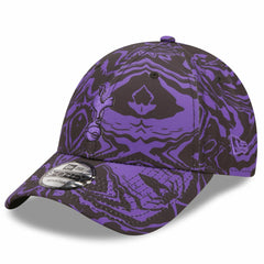 Tottenham Hotspur New Era Allover Print 9FORTY Adjustable Hat Black/Purple - New Era