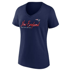 New England Patriots Fanatics Women's Shine Time V-Neck T-Shirt