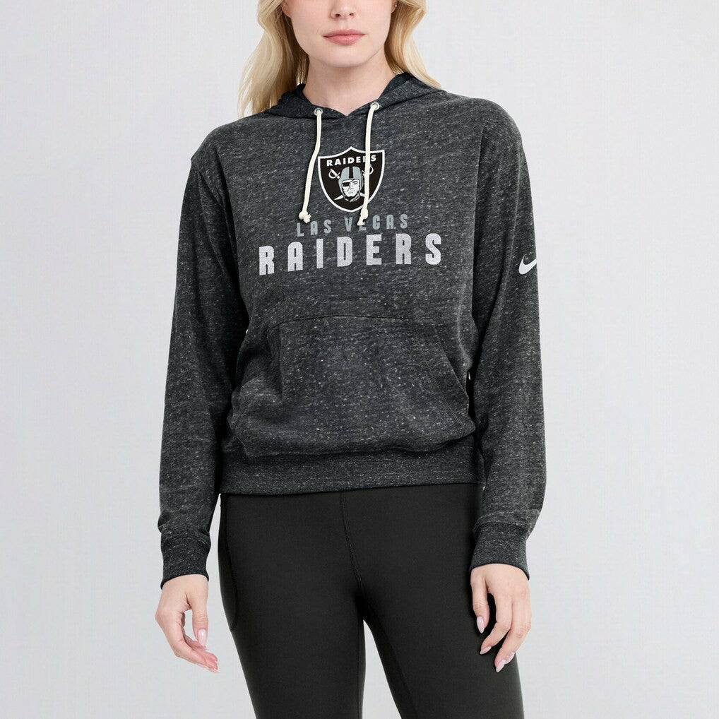 Las Vegas Raiders Nike Women's Gym Vintage Lightweight Pullover Hoodie