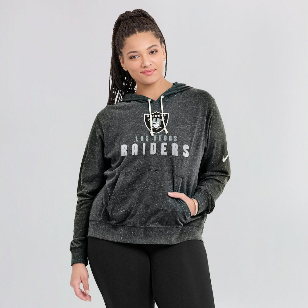 Las Vegas Raiders Nike Women's Gym Vintage Lightweight Pullover Hoodie