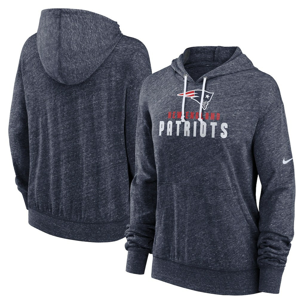 New England Patriots Nike Women's Plus Size Gym Vintage Pullover Hoodie