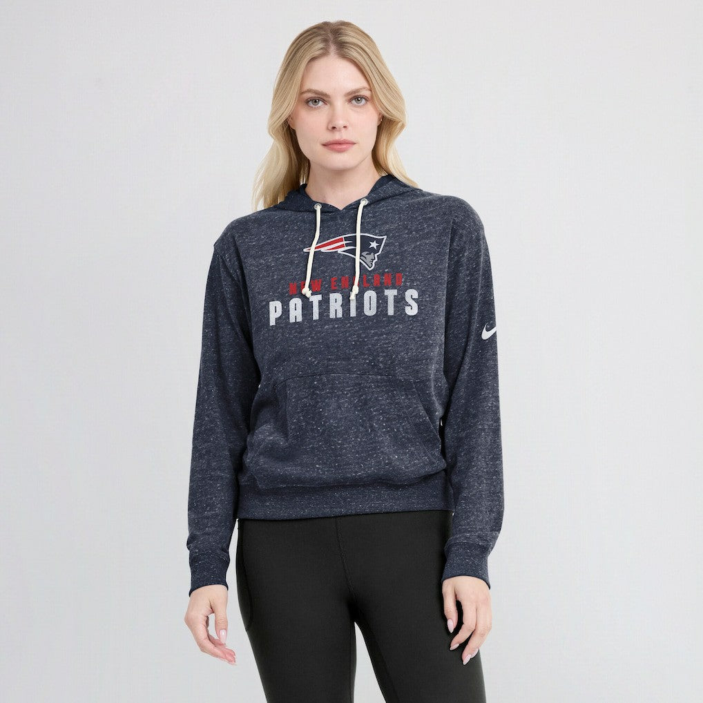 New England Patriots Nike Women's Plus Size Gym Vintage Pullover Hoodie